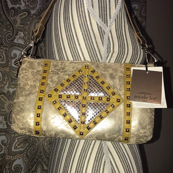 Nicole Lee Handbags - Nicole Lee Metallic Geometrics Purse NWT